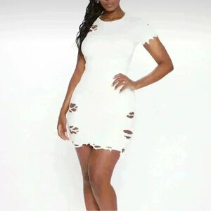 Kikiriki Distressed Women's Mini Dress (518)